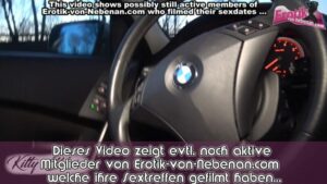 Nächtliches deutsches Sexdate im Auto gefilmt